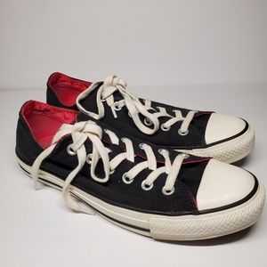 Converse Black Double Tongue Sneakers Sz. 8